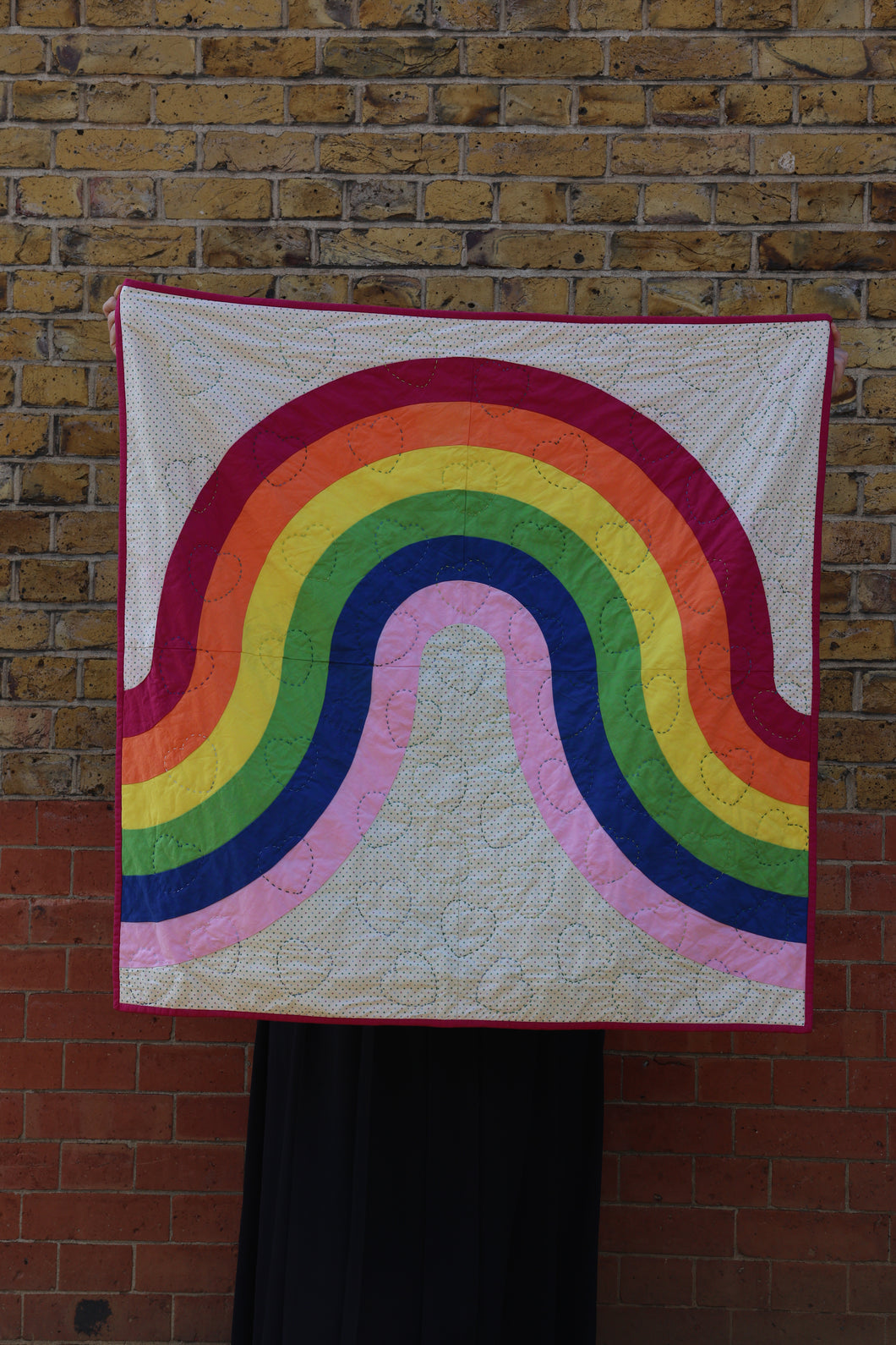 Rainbow Quilt with Birds